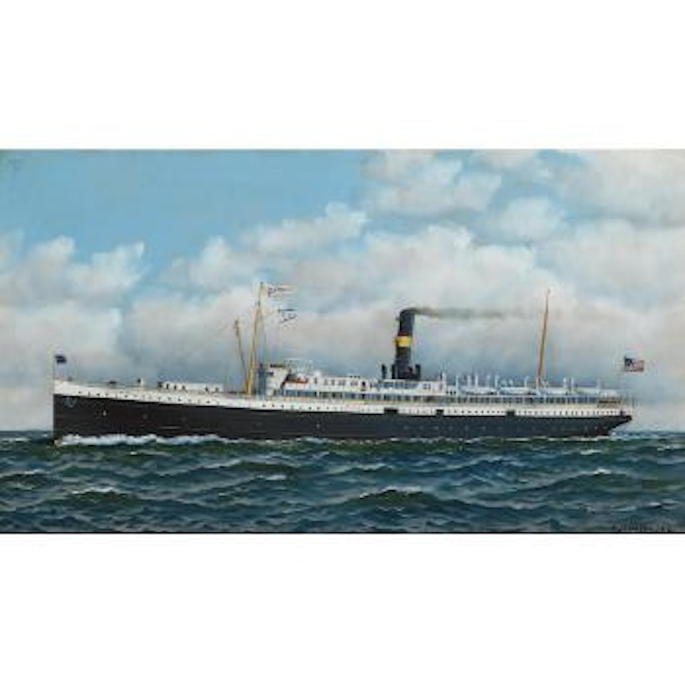 The S.S. Jefferson at sea by Antonio Jacobsen