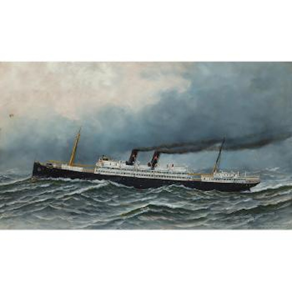 The S.S. Brazos at sea by Antonio Jacobsen
