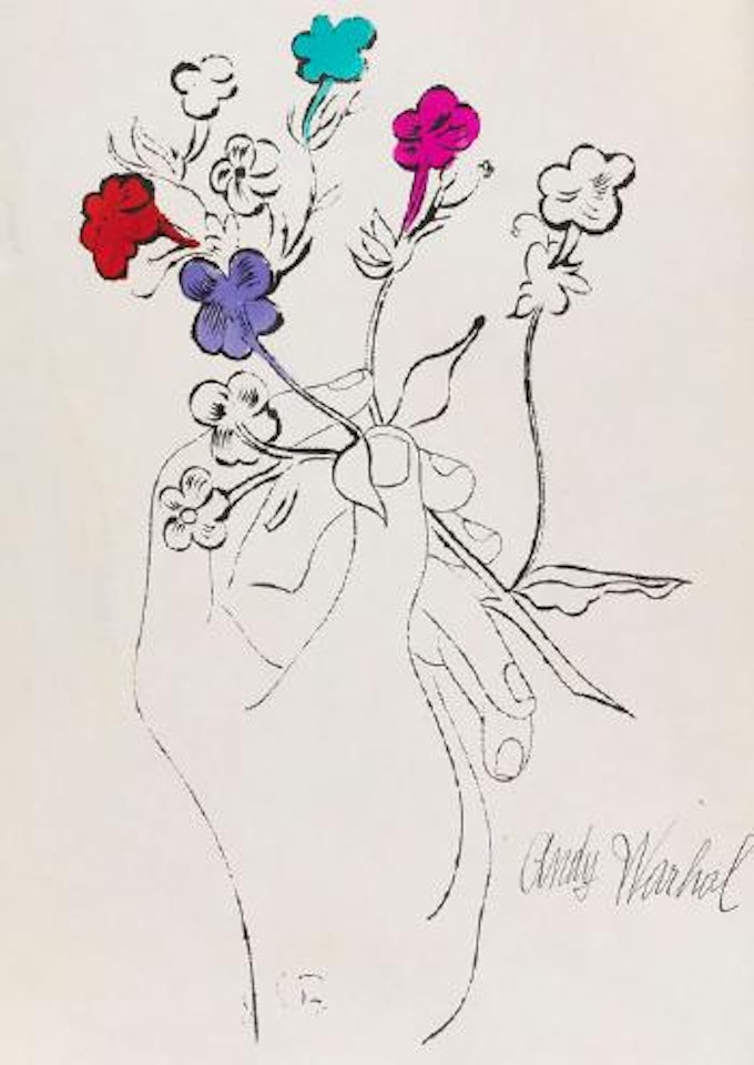 Hand and Flowers by Andy Warhol