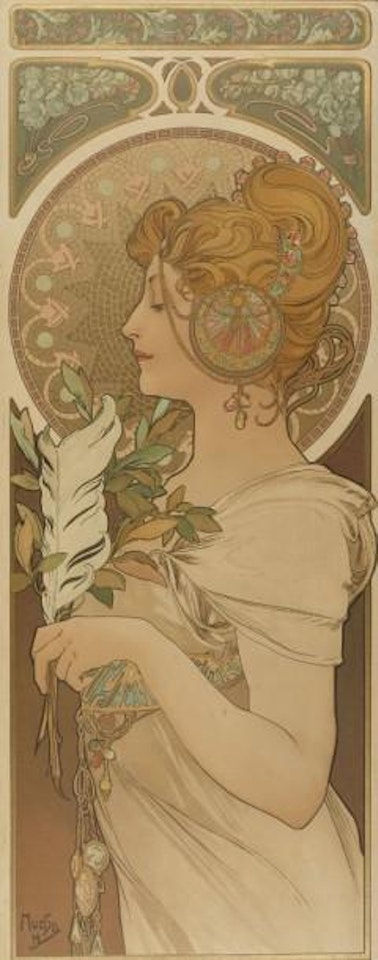 La Plume by Alphonse Mucha