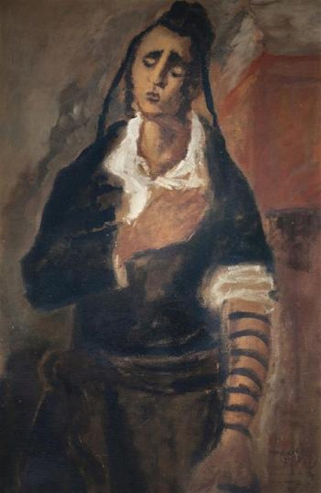 Young Jew praying by Emmanuel Mané-Katz