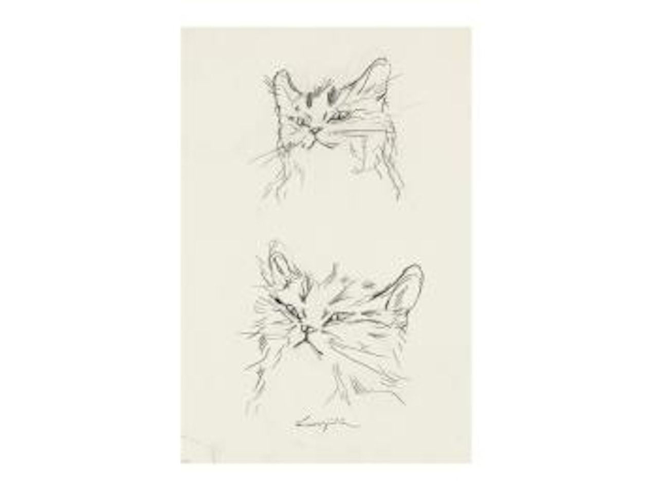 Face of Cat by Leonard Tsuguharu Foujita