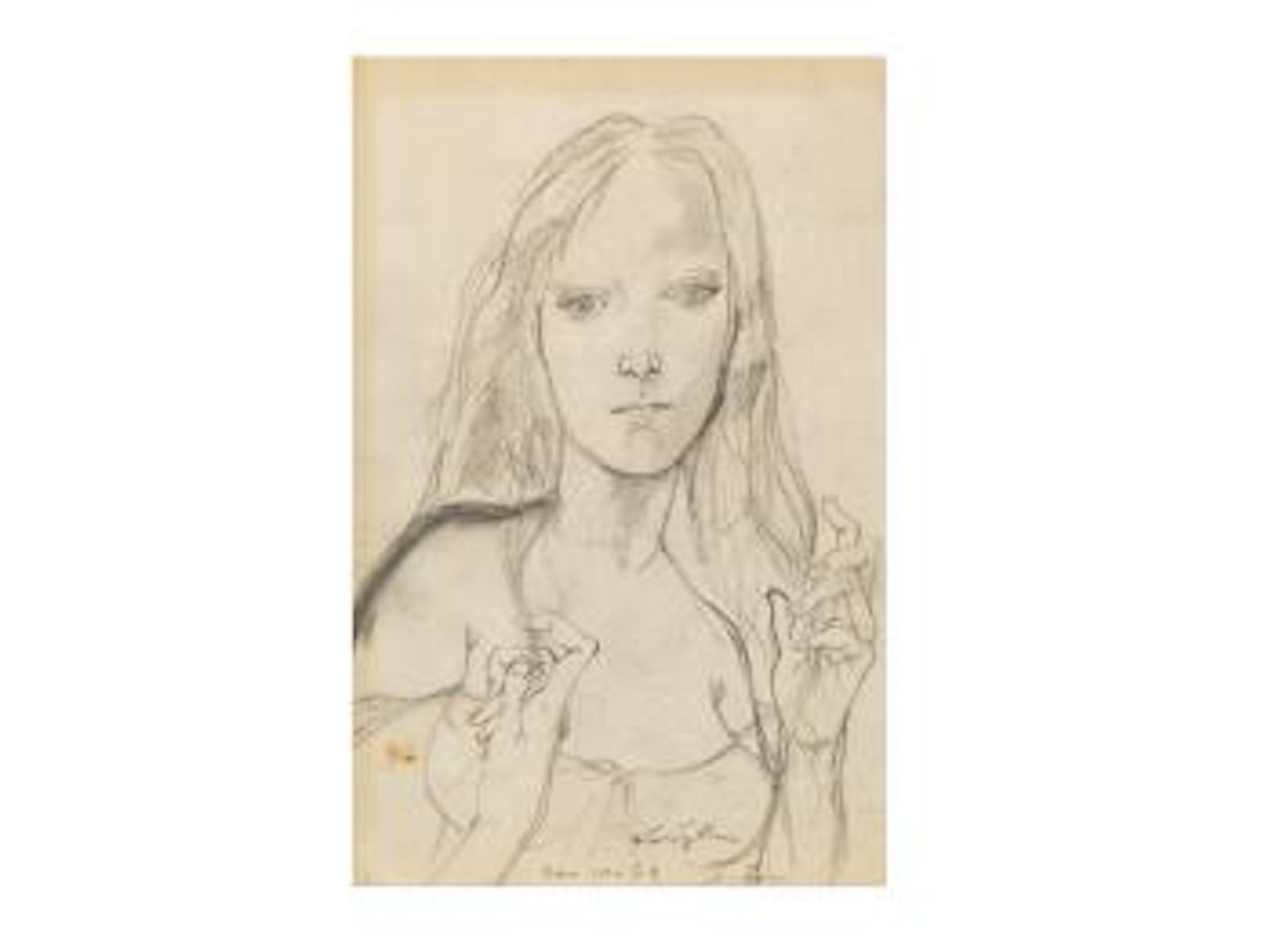 Young woman by Leonard Tsuguharu Foujita