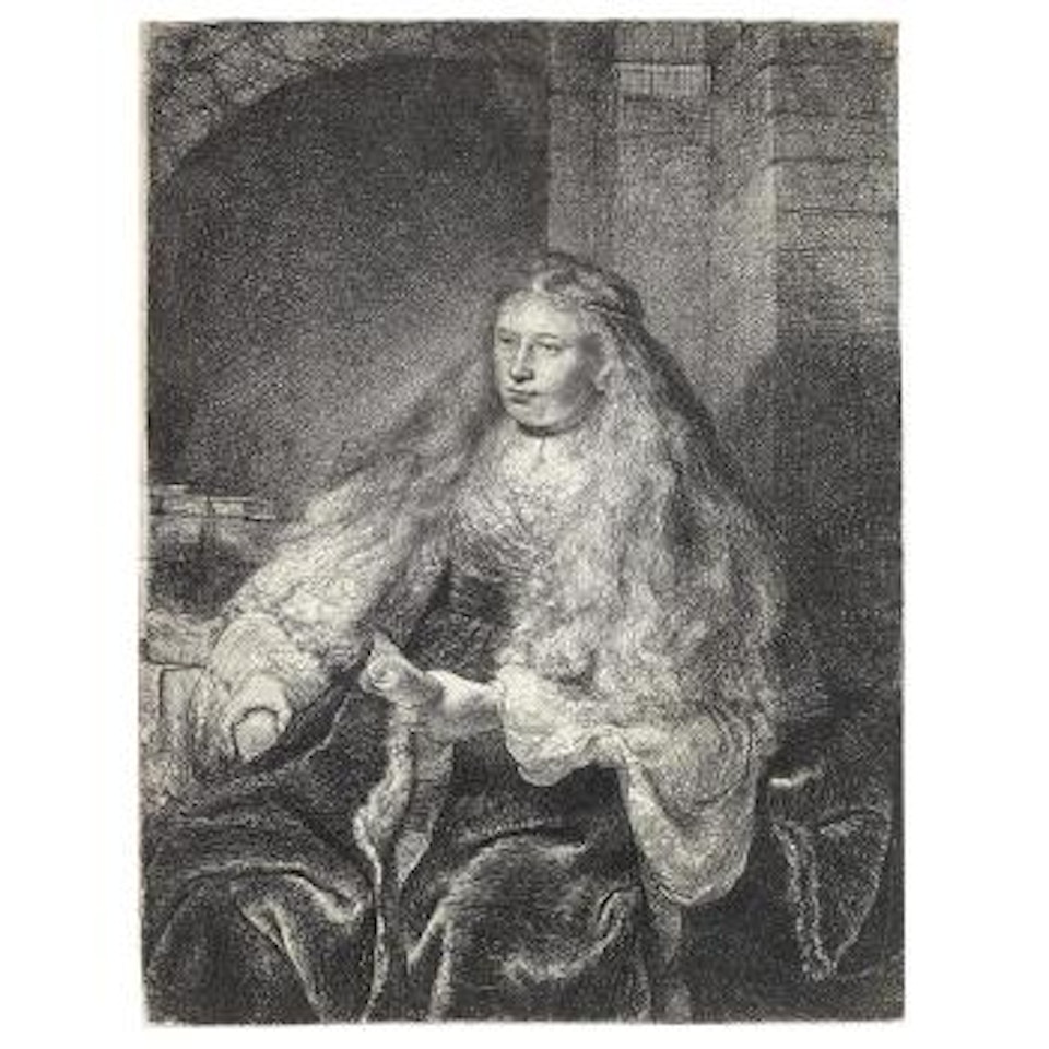 The Great Jewish Bride (Bartsch 340; New Hollstein 154) by Attributed to Rembrandt Harmensz van Rijn