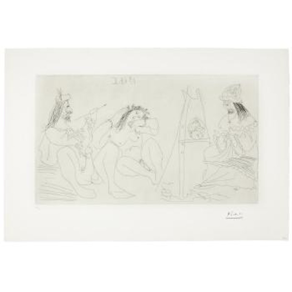 Raphaël et la Fornarina VII: Le Pape est là, assis, from Séries 347 (Bloch 1782; Baer 1799.Bb1) by Pablo Picasso