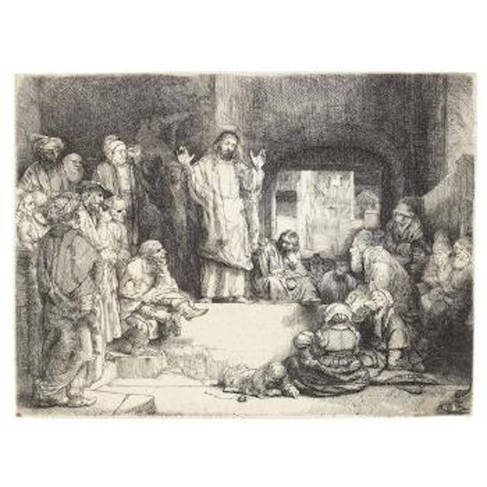 Christ Preaching (La Petite Tombe) (Bartsch 67; New Hollstein 298) by Attributed to Rembrandt Harmensz van Rijn