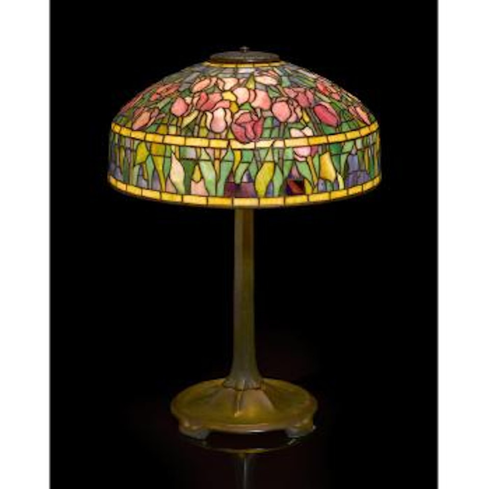 A Tulip lamp by Tiffany Studios