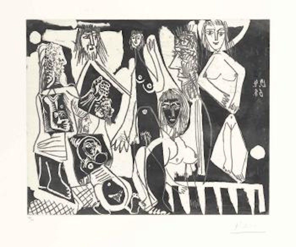 Femme au lit RÃªvant: hommes et femmes, from La SÃ©rie 347 by Pablo Picasso