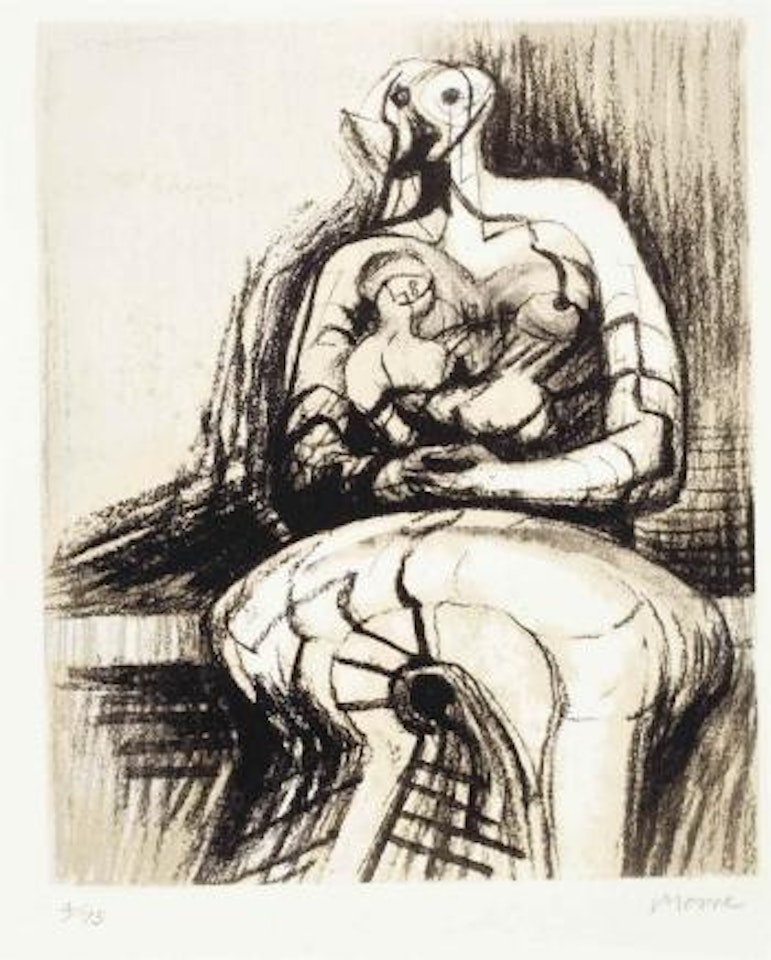 Seated Mother and Child by Henry Moore