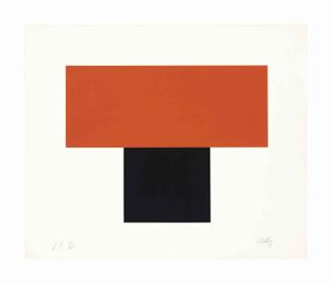 Red-orange over Black by Ellsworth Kelly