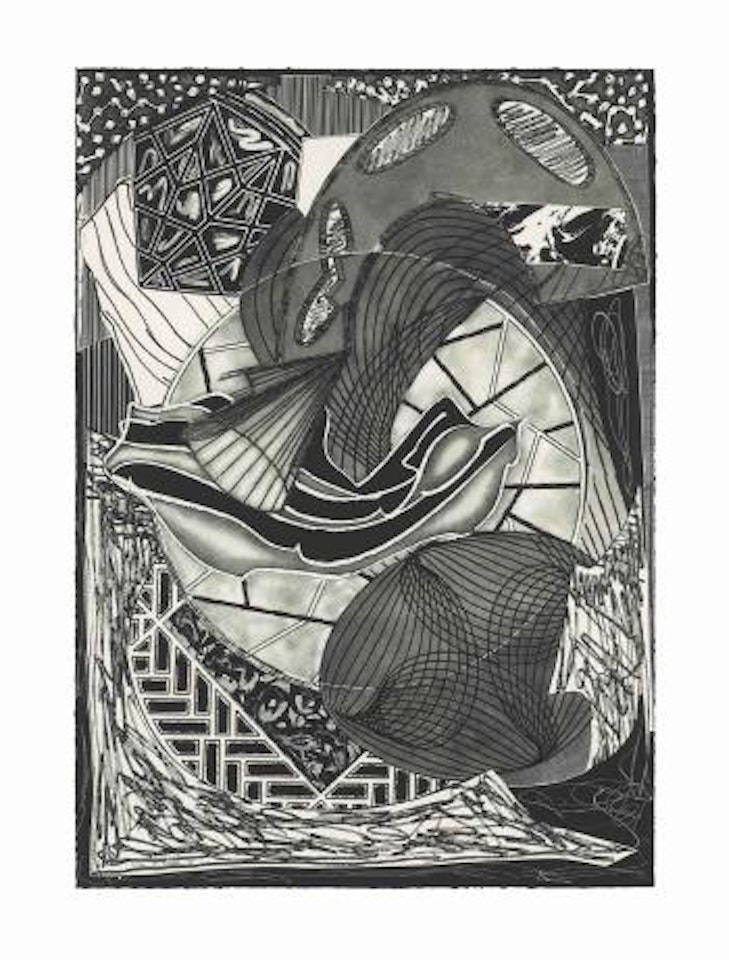 The Cabin, Ahab and Starbuck, from Moby Dick Engravings by Frank Stella