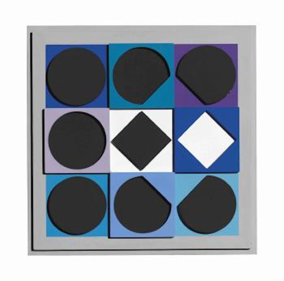 Topaze Noire - Positif by Victor Vasarely
