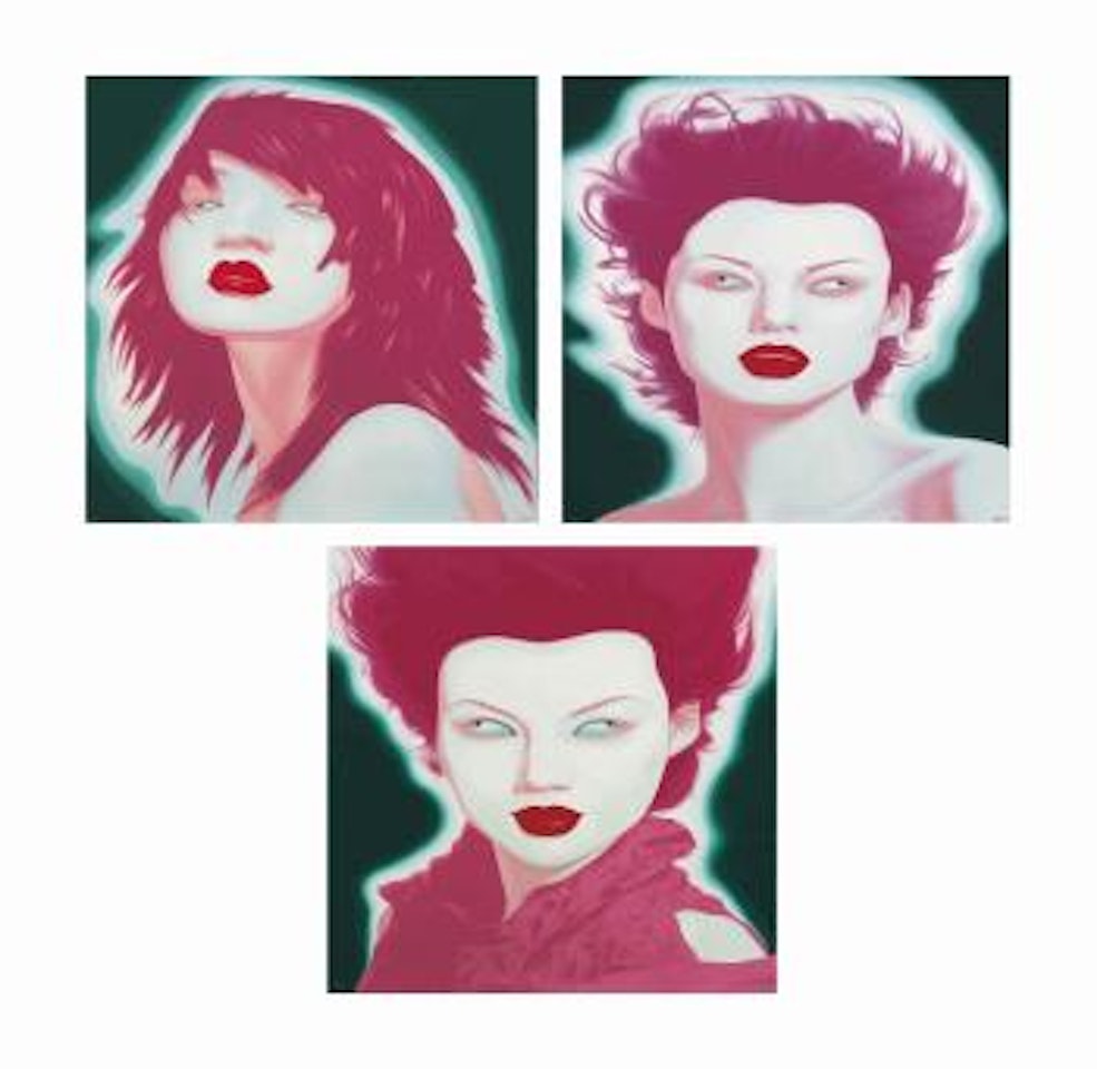 Chinese Portrait Series: No. 26, No. 38, And No. 53 by Feng Zhengjie