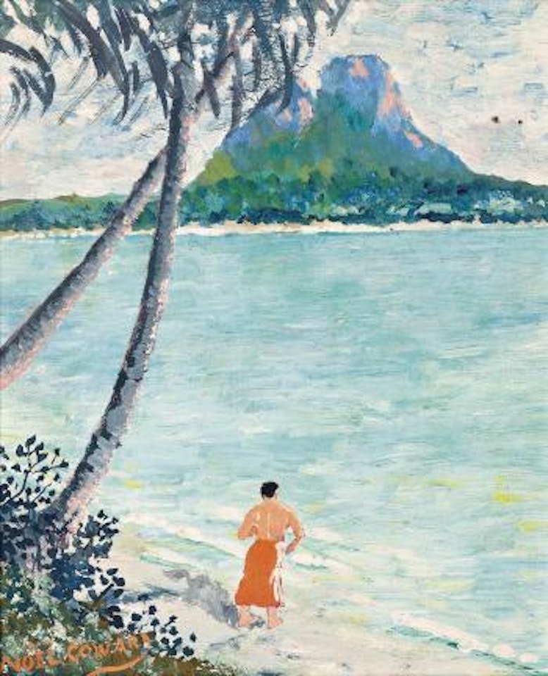 Figure on a Beach, The Pitons by Noel Coward
