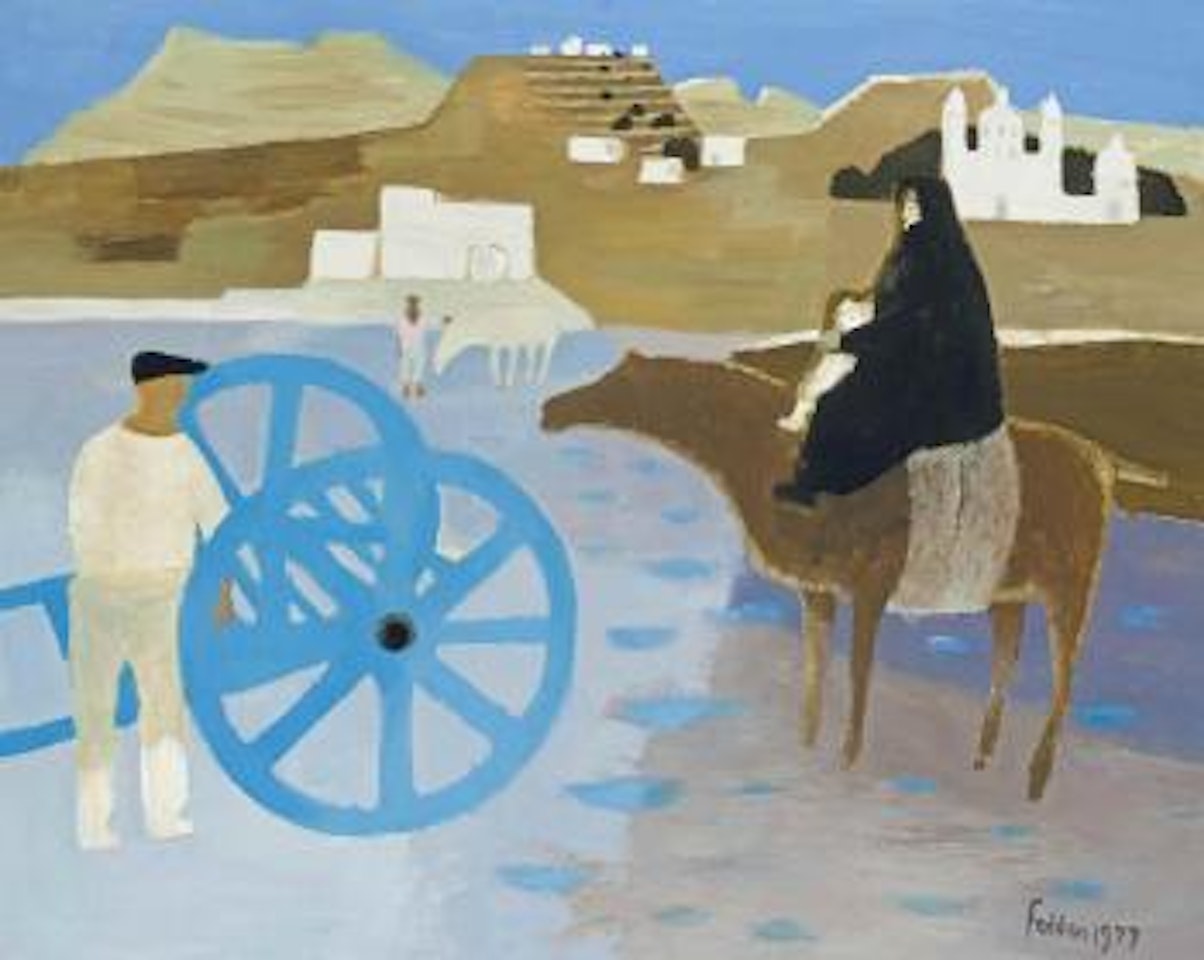 Blue Cart and Donkey, Gozo by Mary Fedden