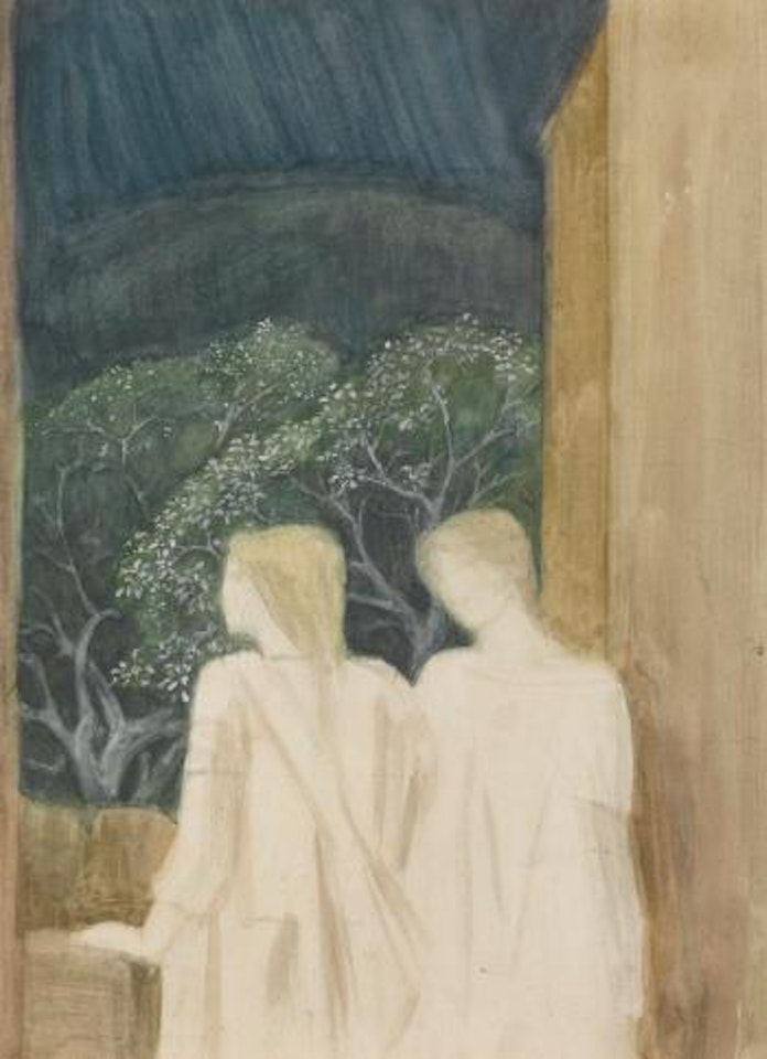 Study for The Last Sleep of Arthur In Avalon by Edward Coley Burne-Jones