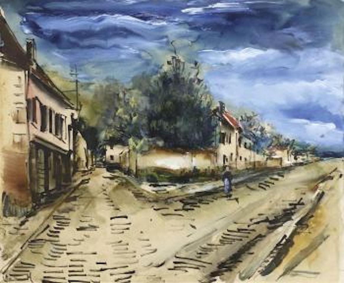 Scene de village by Maurice de Vlaminck