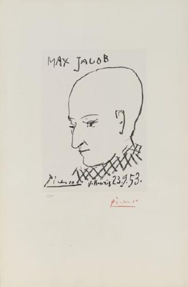 Portrait de Max Jacob by Pablo Picasso