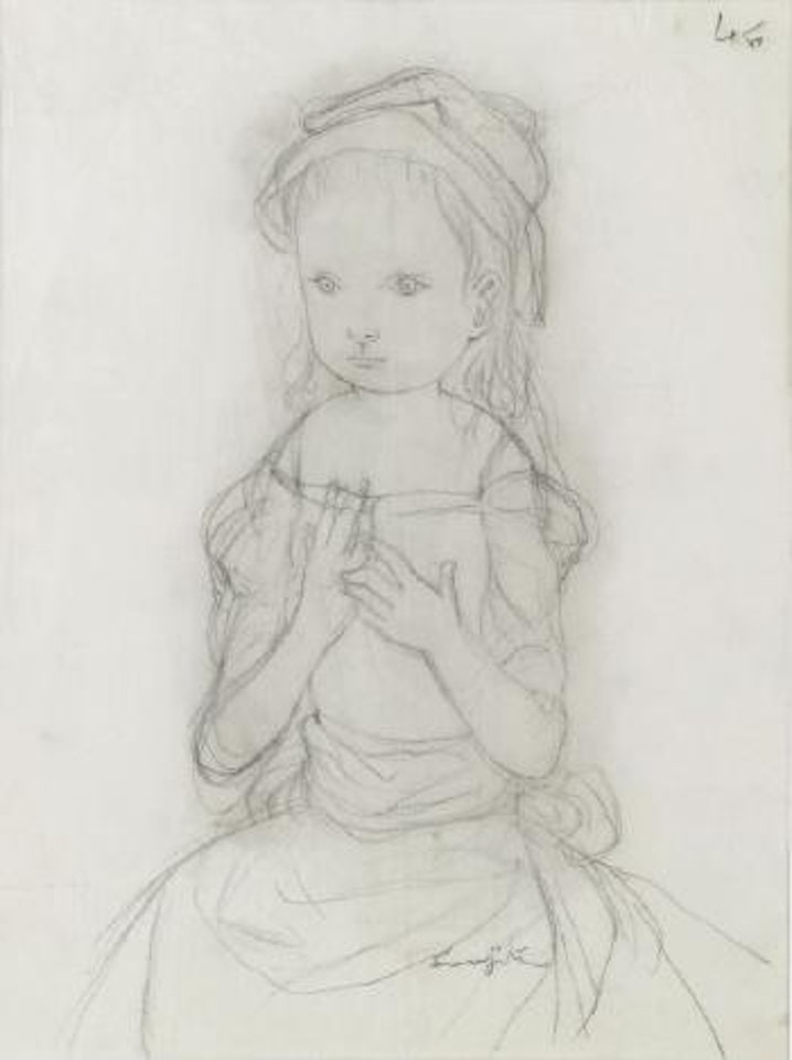 Portrait d'une petite fille by Leonard Tsuguharu Foujita