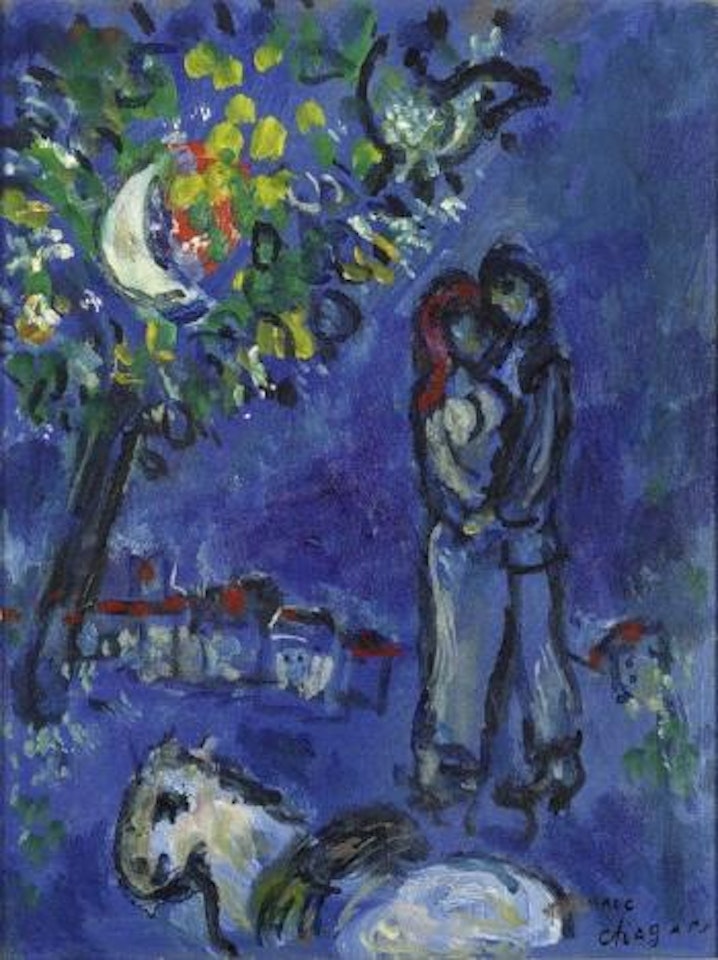 Les paysans de Vence by Marc Chagall