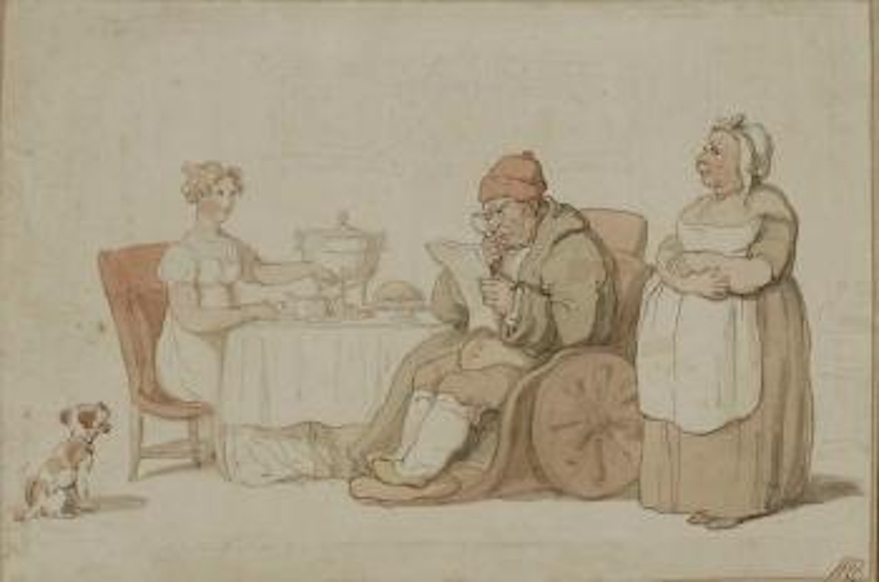 The tea table by Thomas Rowlandson
