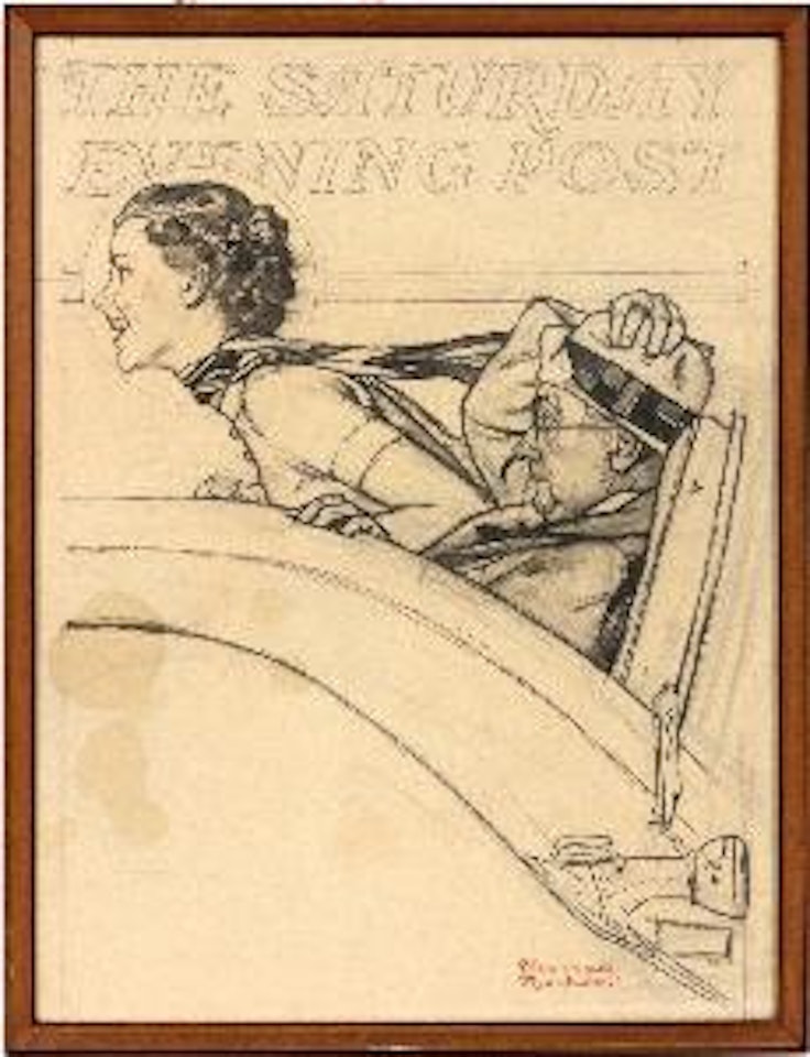 Ride in a rumble seat by Norman Rockwell
