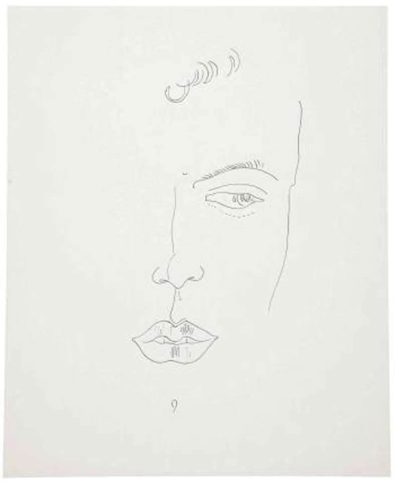 Young Male Profile by Andy Warhol