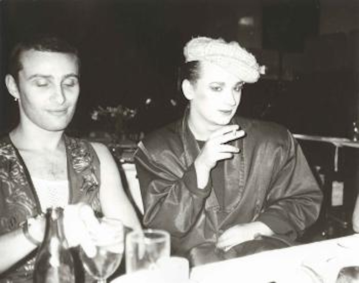 Boy George and Unidentified Man by Andy Warhol