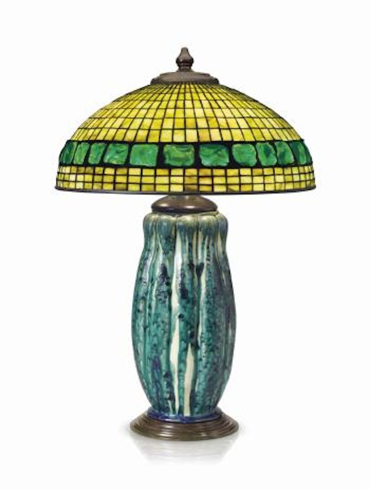A Turtleback tile Table Lamp by Tiffany Studios