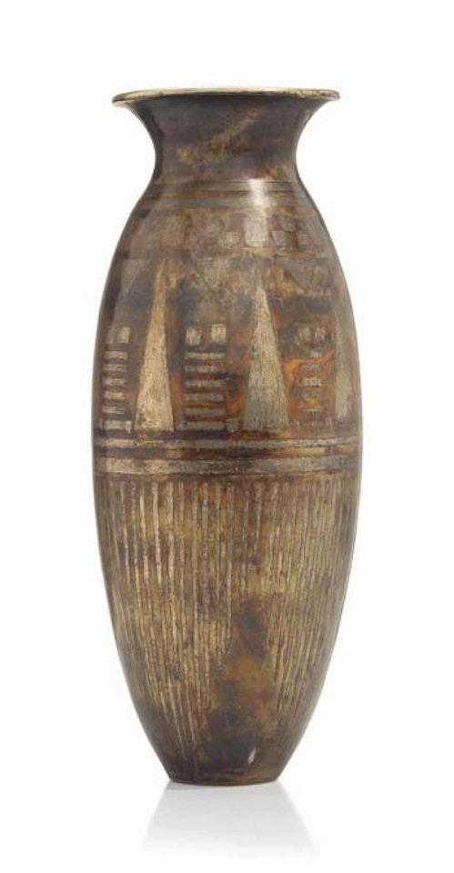 A dinanderie vase by Jean Dunand