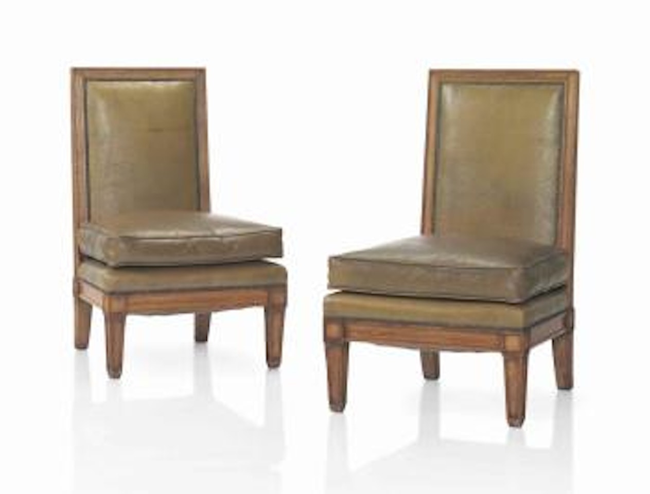 A Pair of Low Chairs by Jean-Michel Frank