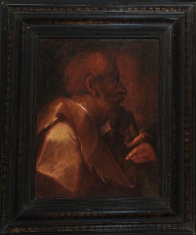 Profil-Bildnis eines Heiligen mit Stab by Anthony van Dyck