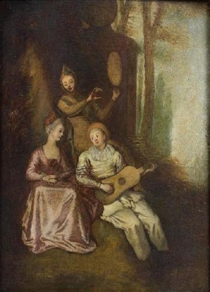 La Sérénade de Pierro, or La Sérénade Italienne by Jean-Antoine Watteau