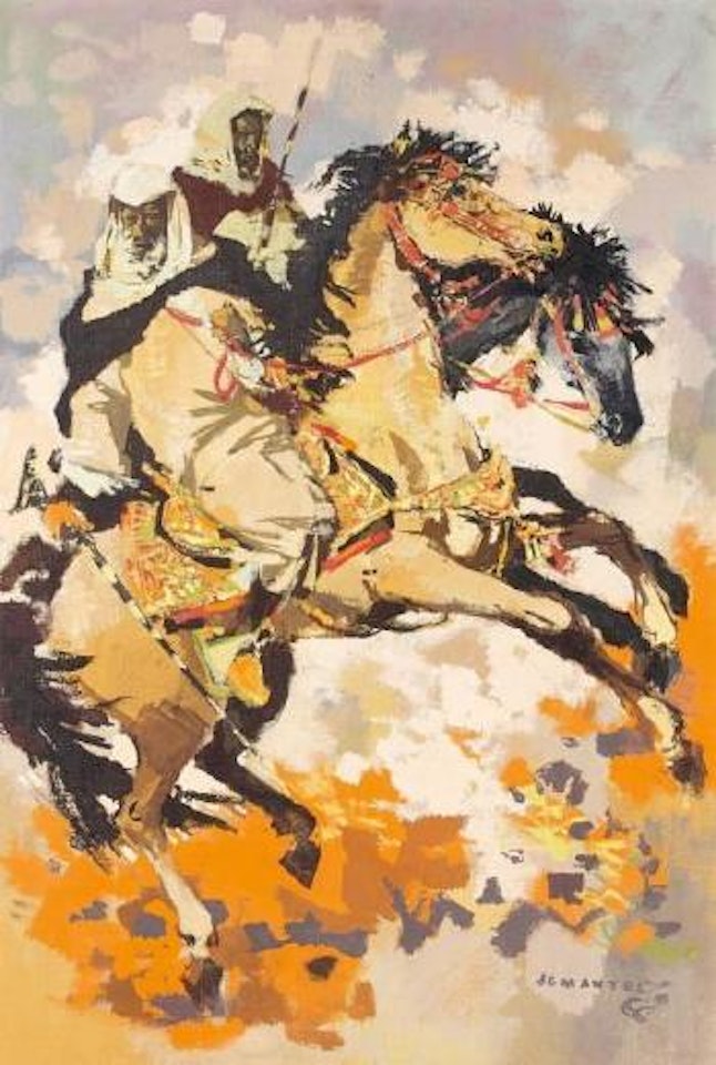 Deux cavaliers by Jean Gaston Mantel