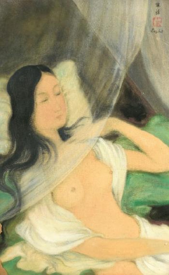 Jeune fille étendue by Le Pho