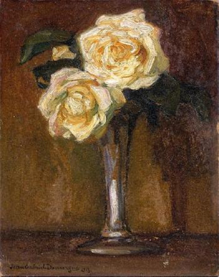 Le bouquet de roses by Jean Gabriel Domergue