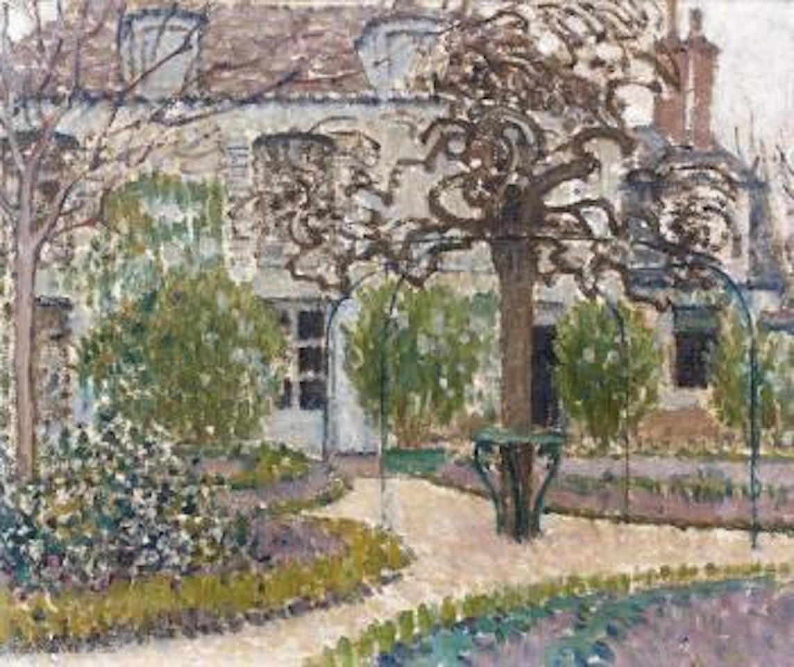 Le jardin de la maison du peintre, à Nemours, en hiver by Bernard Boutet de Monvel