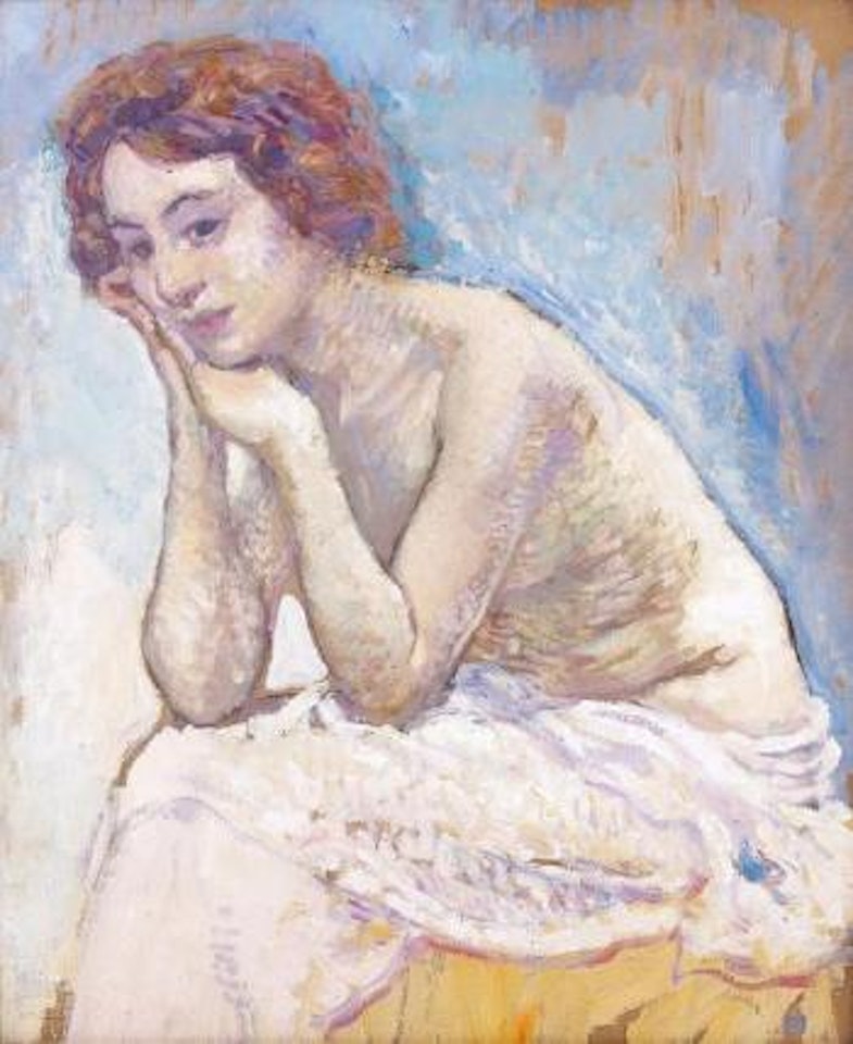 Portrait de femme en buste by Theo van Rysselberghe