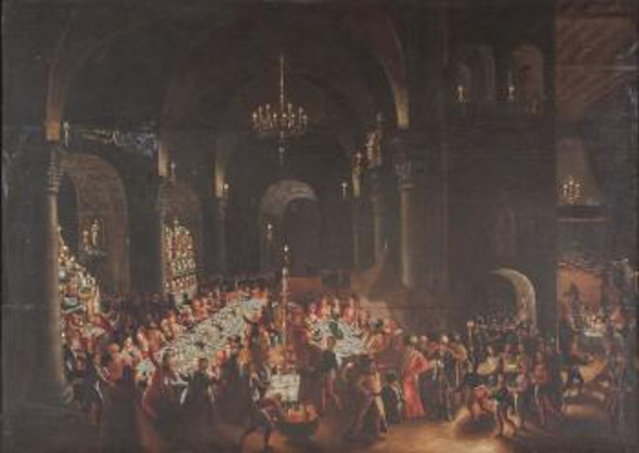 Le banquet de Balthasar by Louis de Caullery by Flemish School