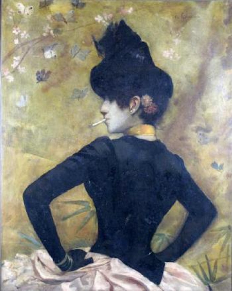 Élégante au corsage noir by Georges Antoine Rochegrosse