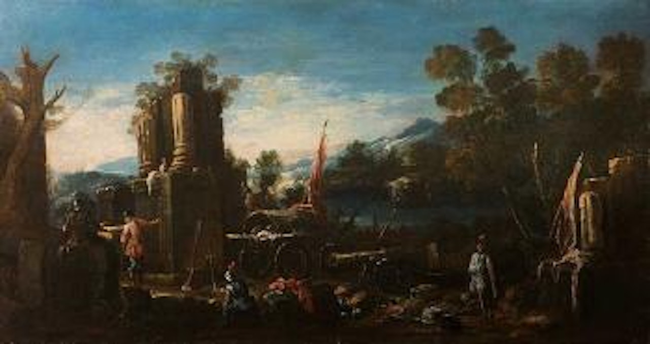 Accampamento militare dopo la battaglia by Antonio Stom