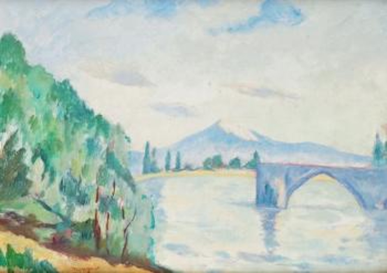 Le Mont Ventoux et Le Pont Saint-Benezet by Henri Manguin