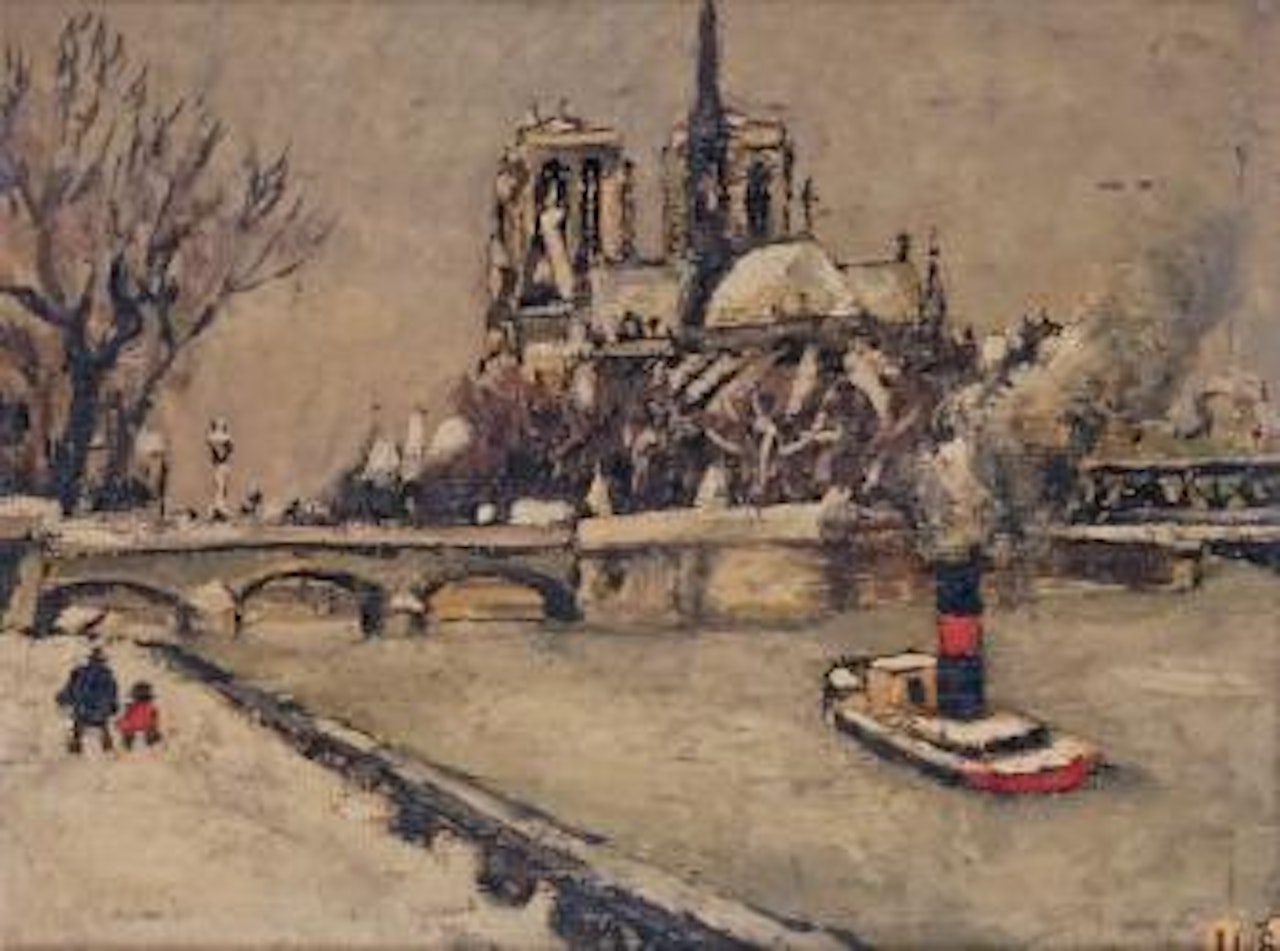 Paris, La Seine et Notre-Dame by Celso Lagar