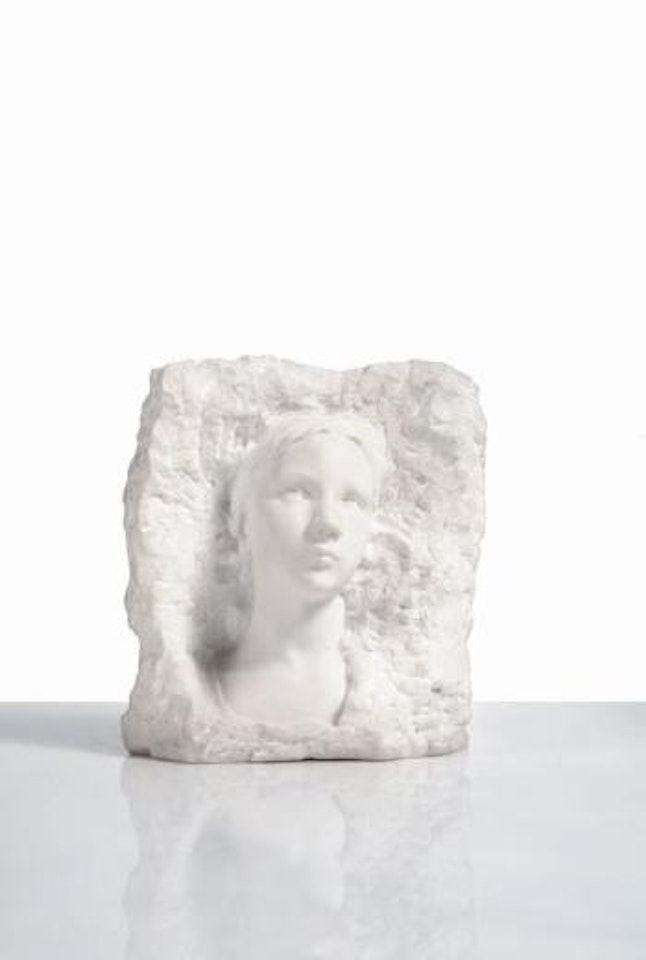Visage d'une jeune fille by Alfred Boucher