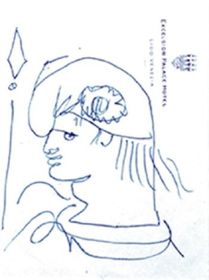 Homme au bonnet Phrygien (ou sans-culotte armé d'une lance) by Jean Cocteau