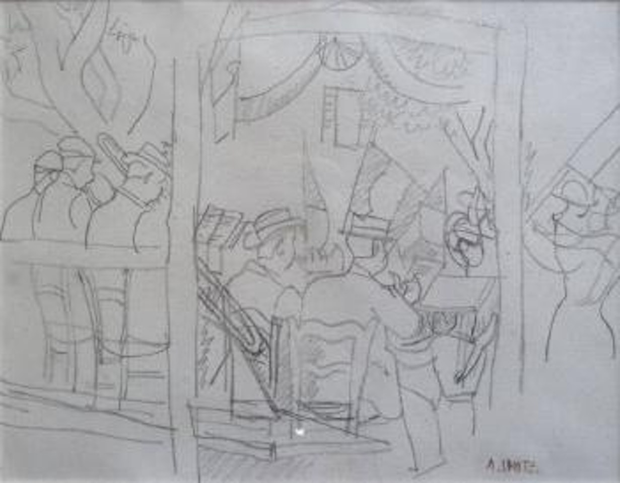 Les musiciens - Le 14 Juillet à Avignon by André Lhote