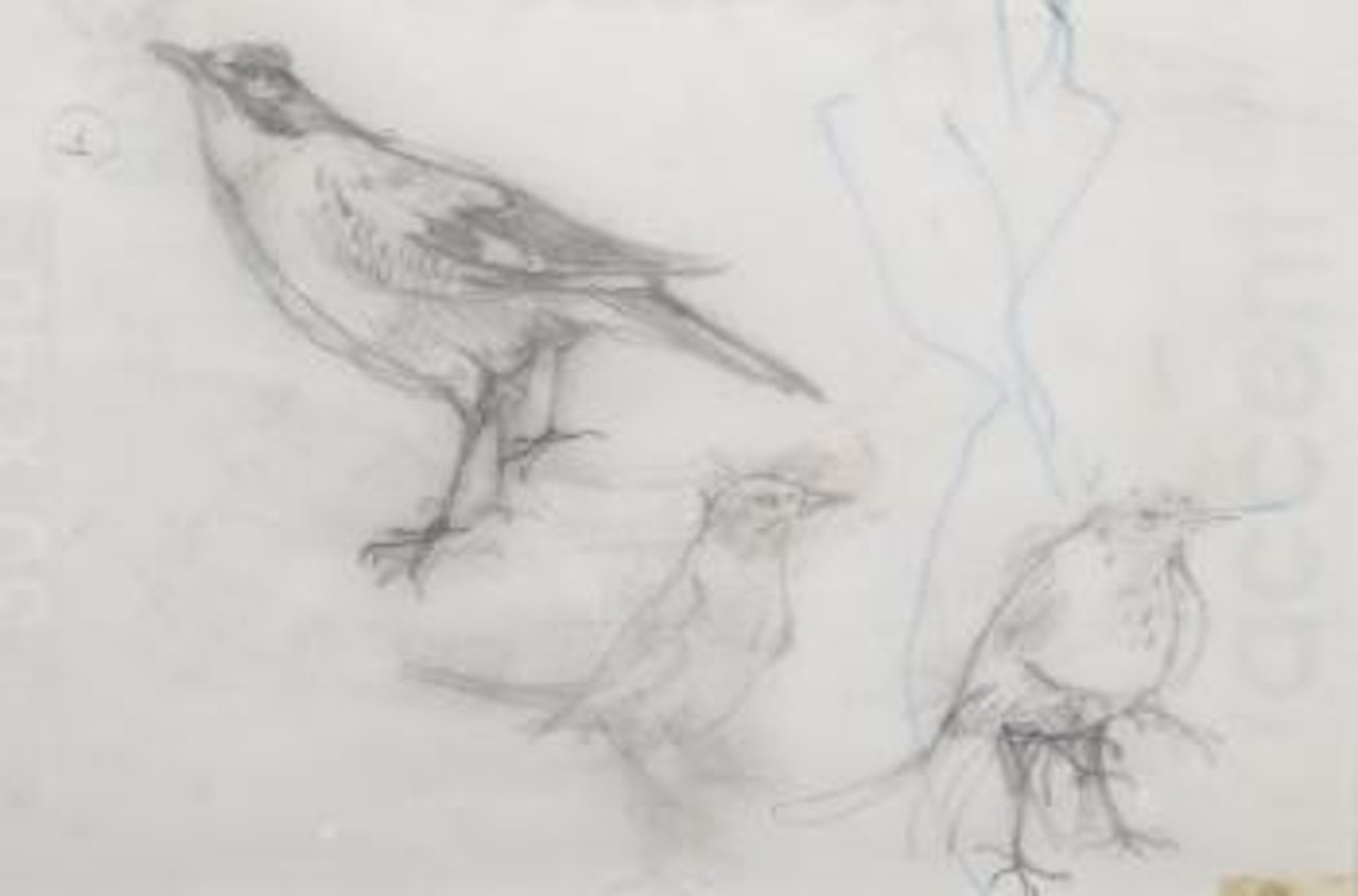 Les oiseaux by Leonard Tsuguharu Foujita