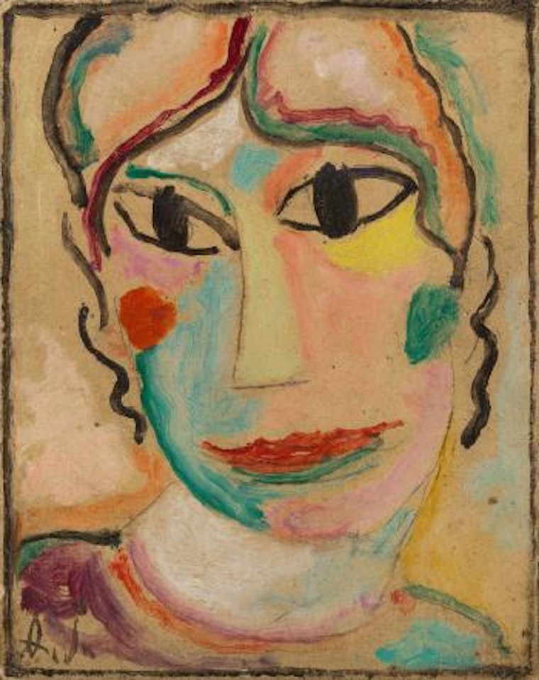 Mystischer Kopf: Frauenkopf by Alexej von Jawlensky