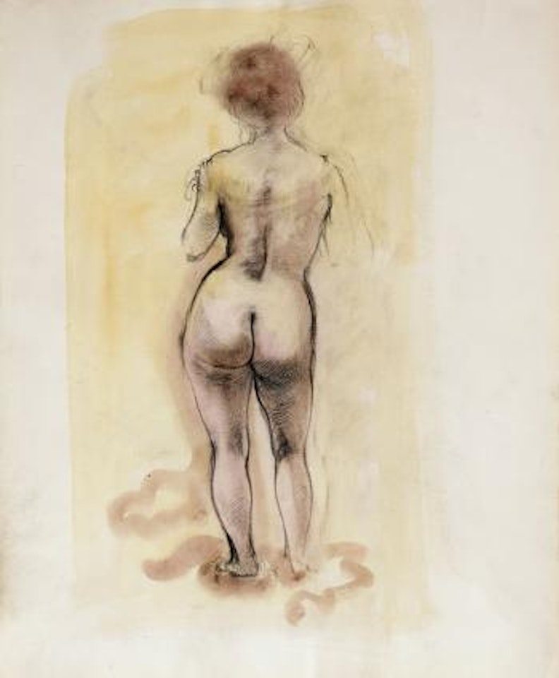 Untitled (Nude from behind) by George Grosz