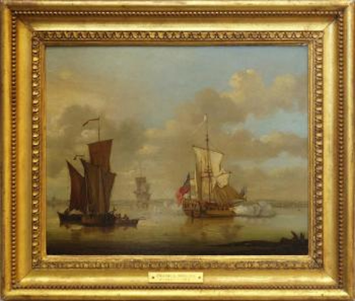 Moored Shipping by Francis Swaine